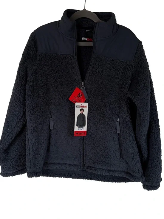 32 Degrees Heat Boys Black Zip Closure Jacket with Zippered Pockets (M 10-12) - Picture 2 of 9